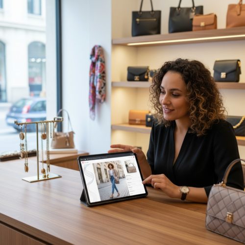 shop owner generated AI video for social media and website